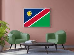 Namibia National Flag Wall Art - beink online art store