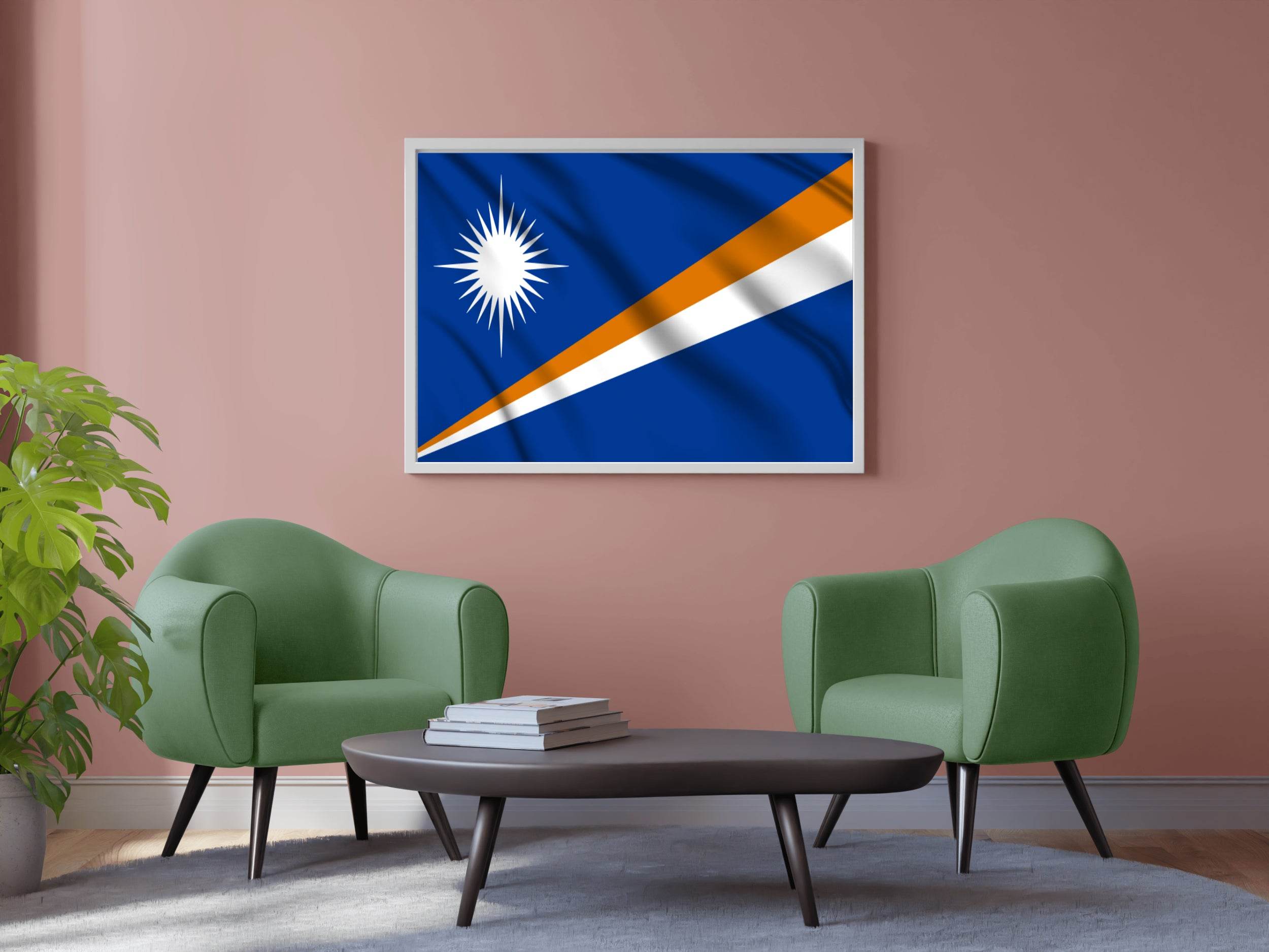 Marshall Islands National Flag Wall Art - beink online art store