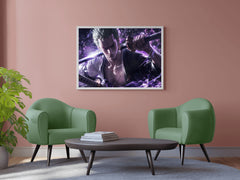 Roronoa Zoro Purple Anime Wall Art