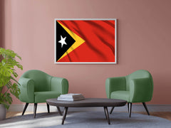 East Timor National Flag Wall Art - beink online art store