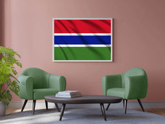 The Gambia National Flag Wall Art - beink online art store