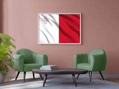 Malta National Flag Wall Art - beink online art store