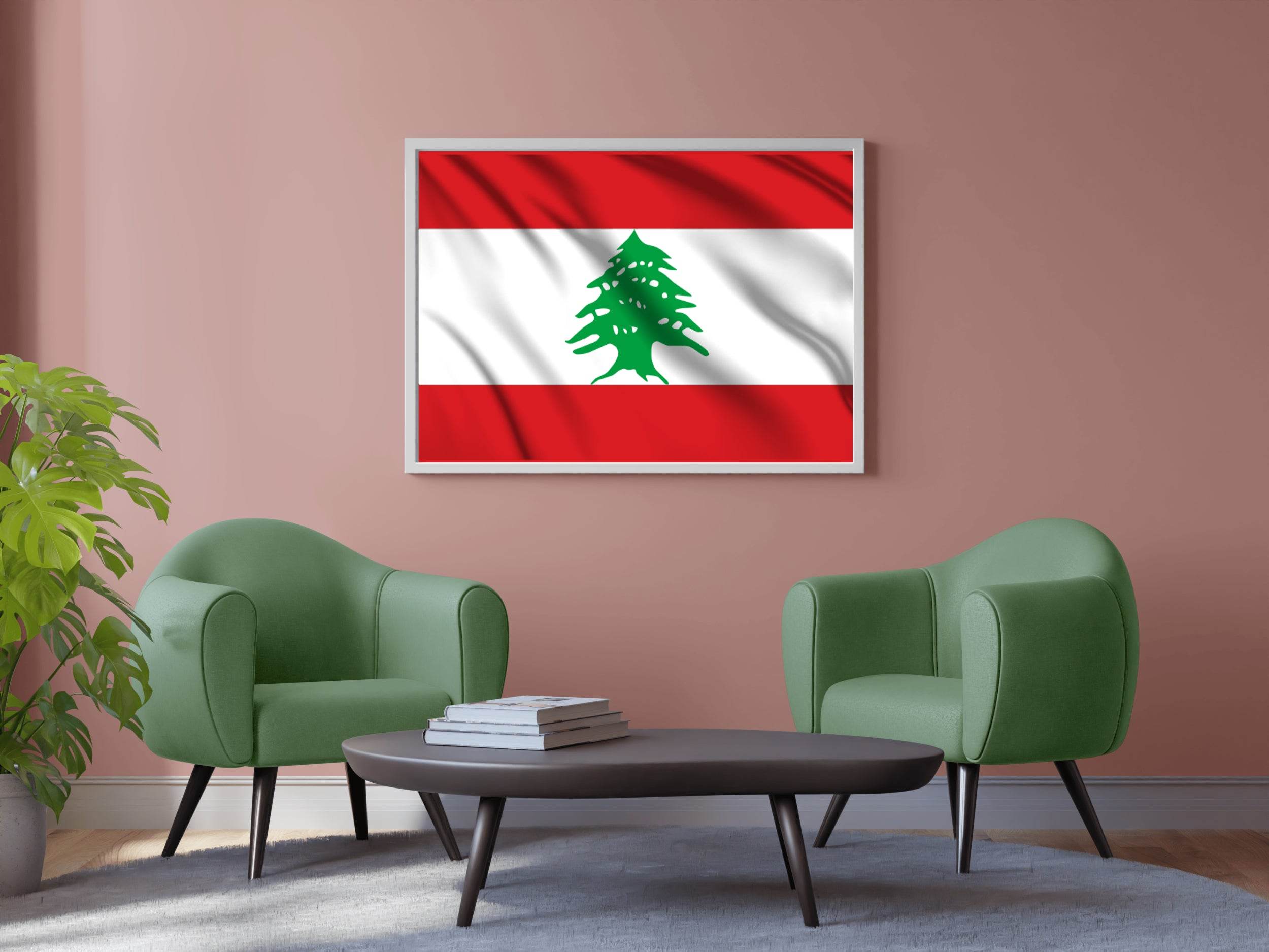 Lebanon National Flag Wall Art - beink online art store