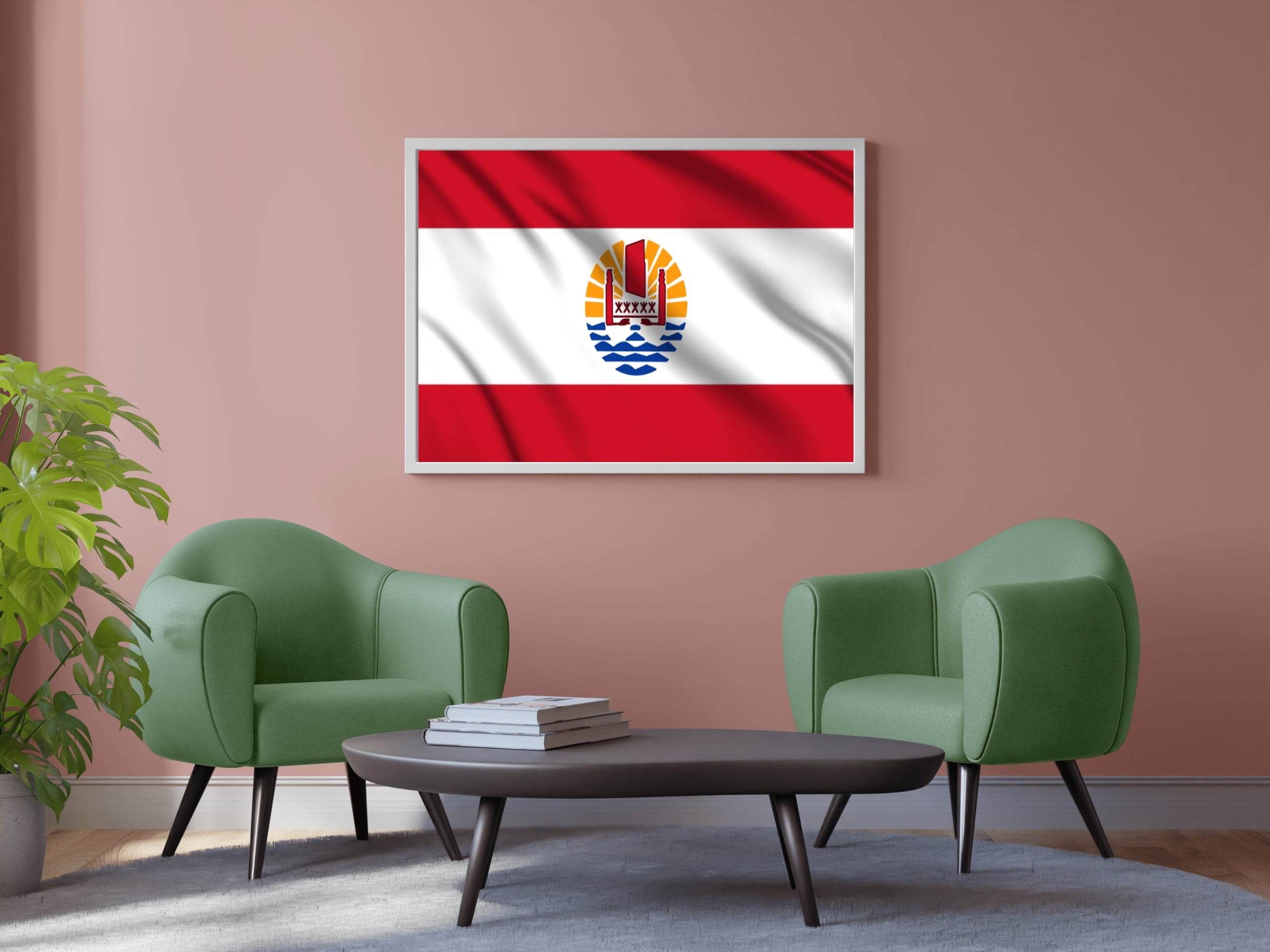 French Polynesia National Flag Wall Art - beink online art store