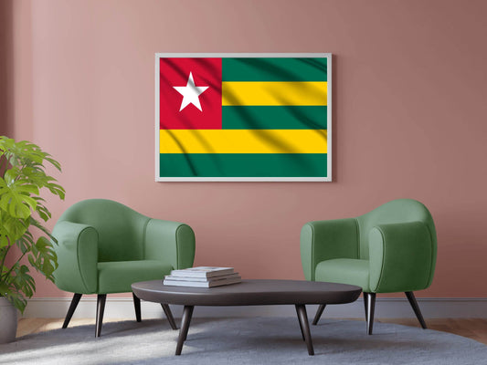 Togo National Flag Wall Art - beink online art store