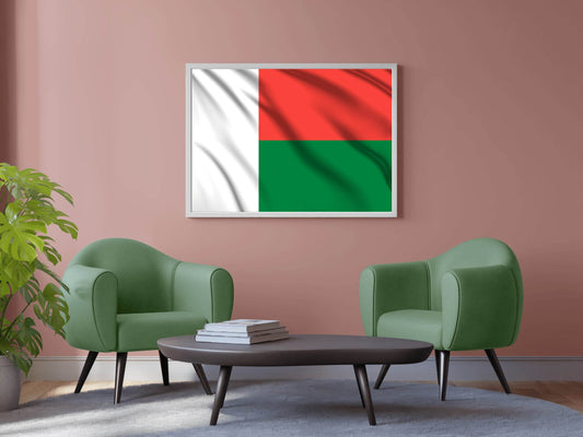 Madagascar National Flag Wall Art - beink online art store