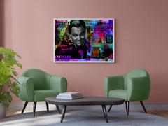 Leonardo DiCaprio - Colorful Dollar Background Wall Art