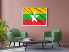 Myanmar National Flag Wall Art - beink online art store