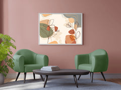 Handdrawn Flowers Abstract Wall Art