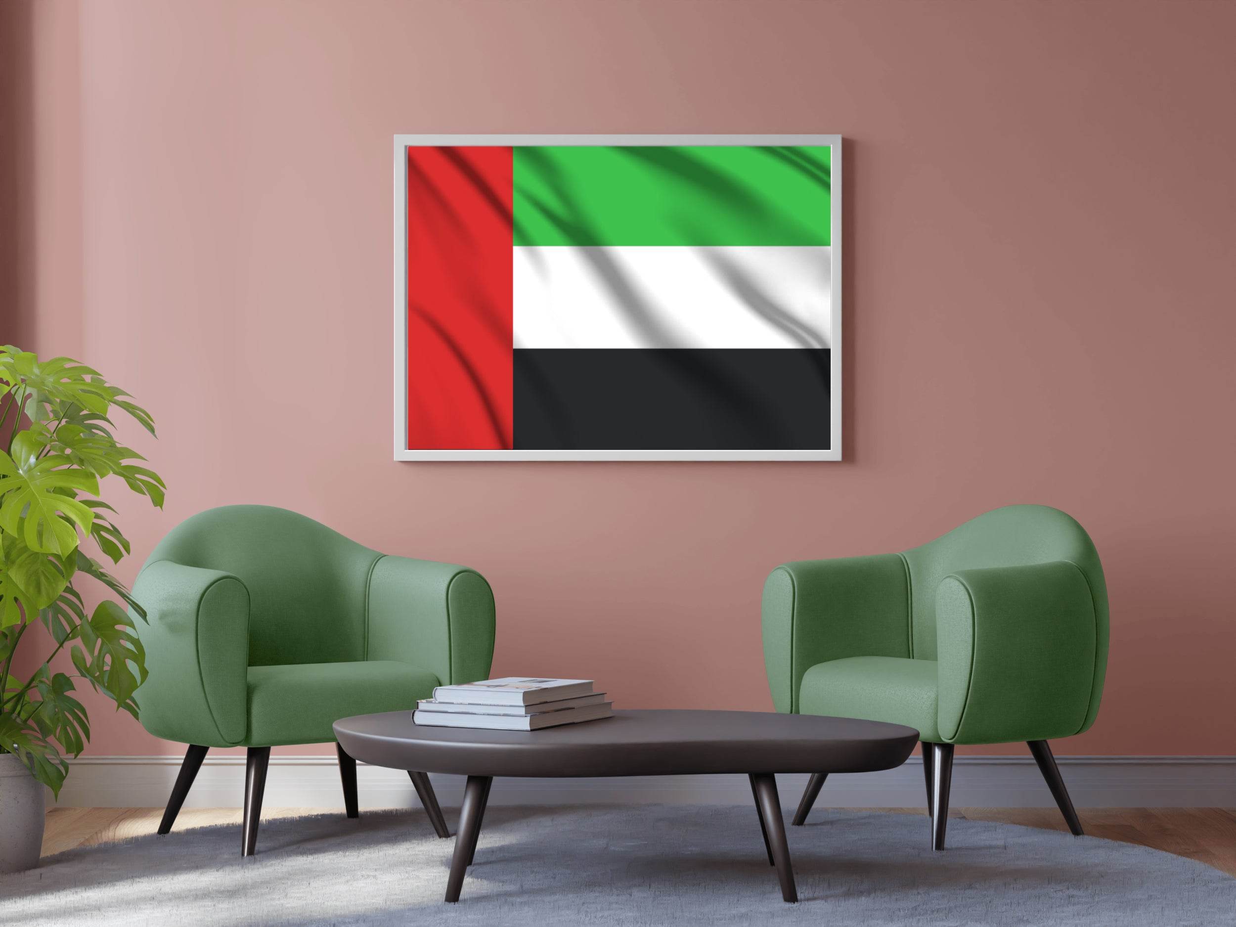 United Arab Emirates National Flag Wall Art - beink online art store