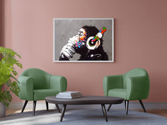 Ape Wearing Headphones - Ape Beats Wall Art