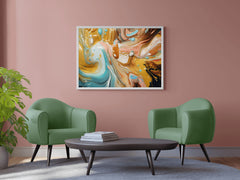 Multicolor Painted Oil Abstract Wall Art