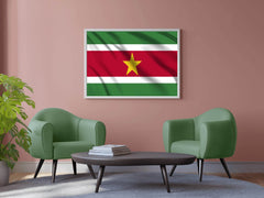 Suriname National Flag Wall Art - beink online art store
