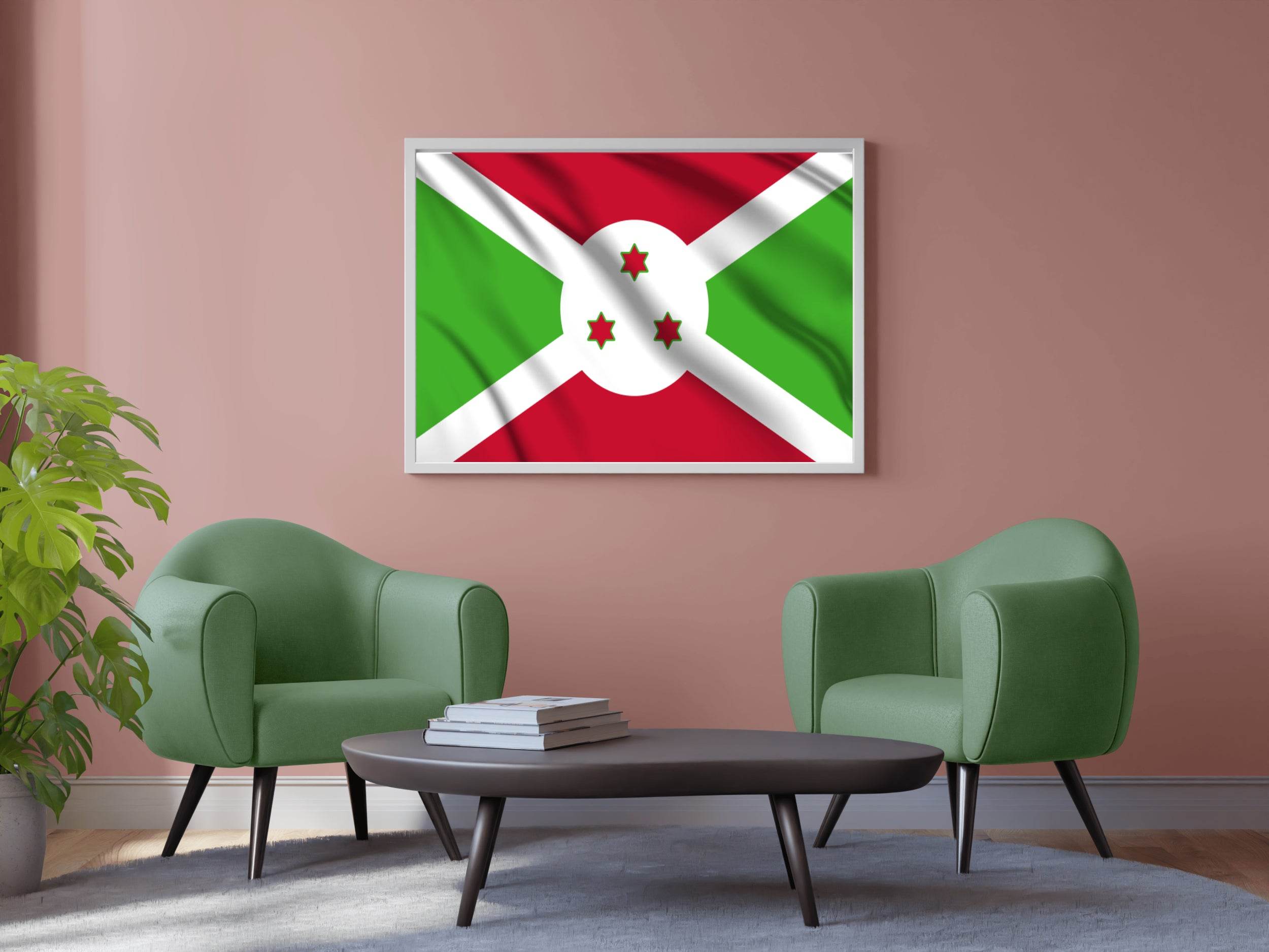 Burundi National Flag Wall Art - beink online art store