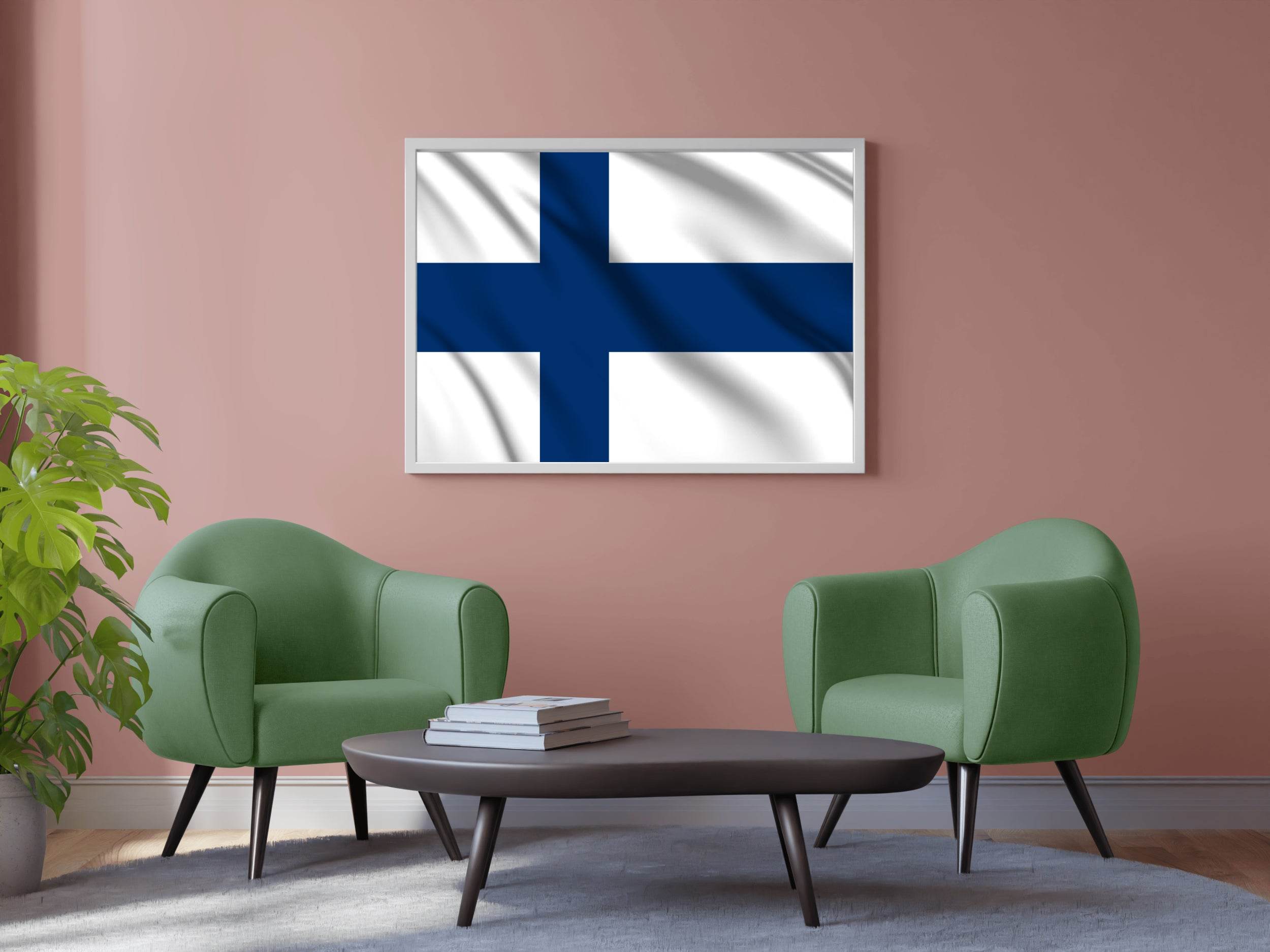 Finland National Flag Wall Art - beink online art store