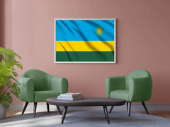Rwanda National Flag Wall Art - beink online art store