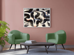 Intertwined Currents Modern Wall Art