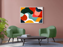 Colorful abstract Painting of Irregular Shapes