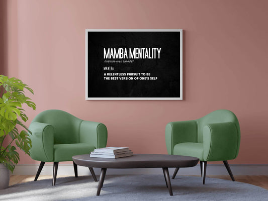 Mamba Mentality Motivational Wall Art - beink online art store