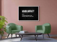 Mamba Mentality Motivational Wall Art