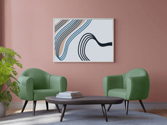 Handdrawn Irregular Lines Abstract Wall Art