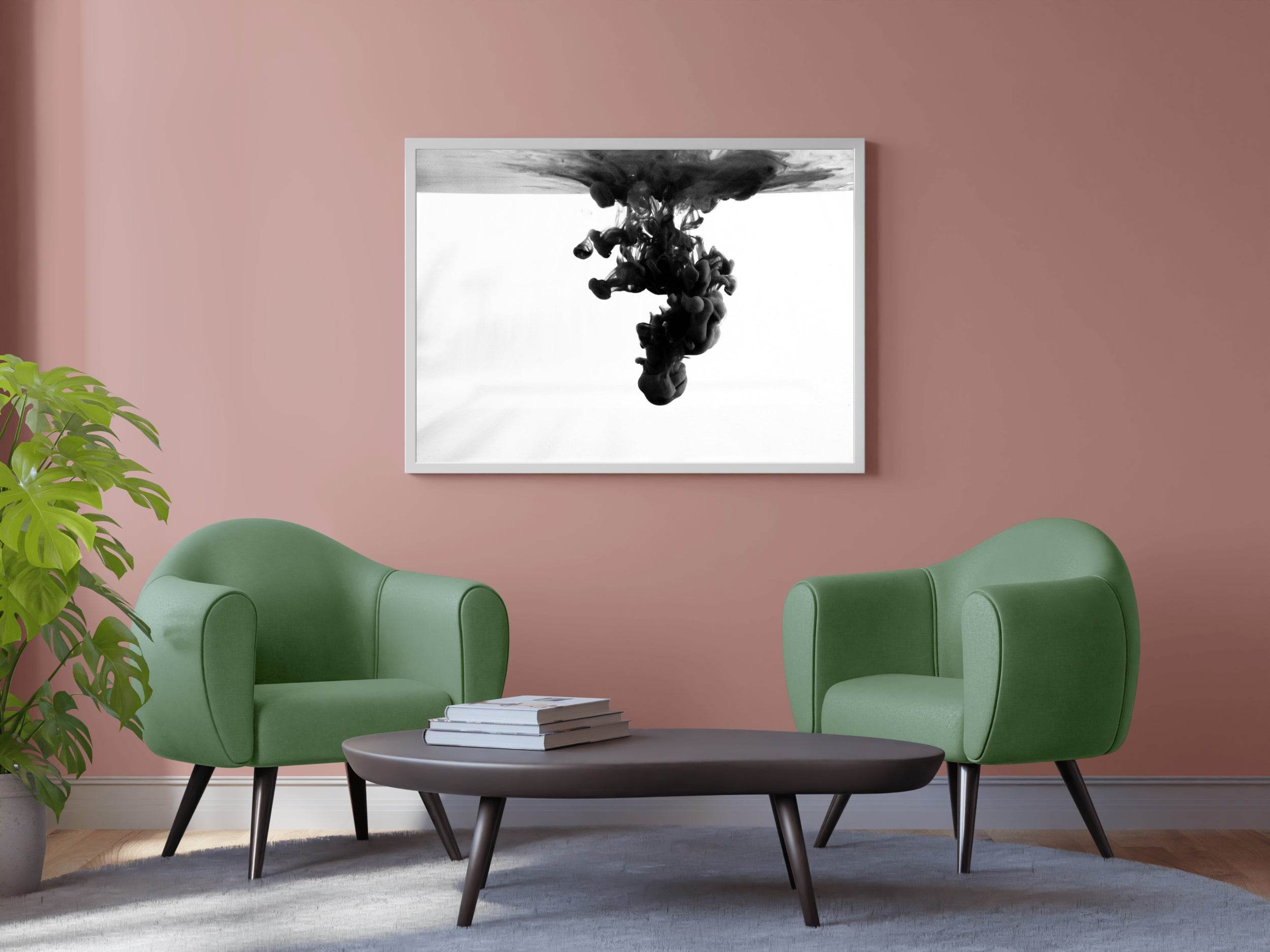 Liquid Pigment Black & White Wall Art - beink online art store