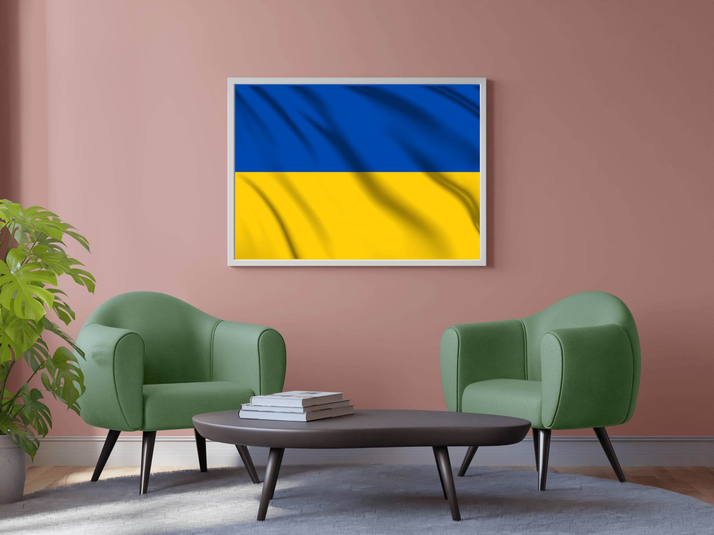 Ukraine National Flag Wall Art - beink online art store