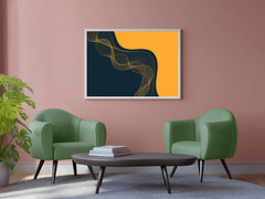 Particle Flow Digital Wave Abstract Wall Art