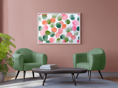 Colorful Watercolor Dot Abstract Pattern