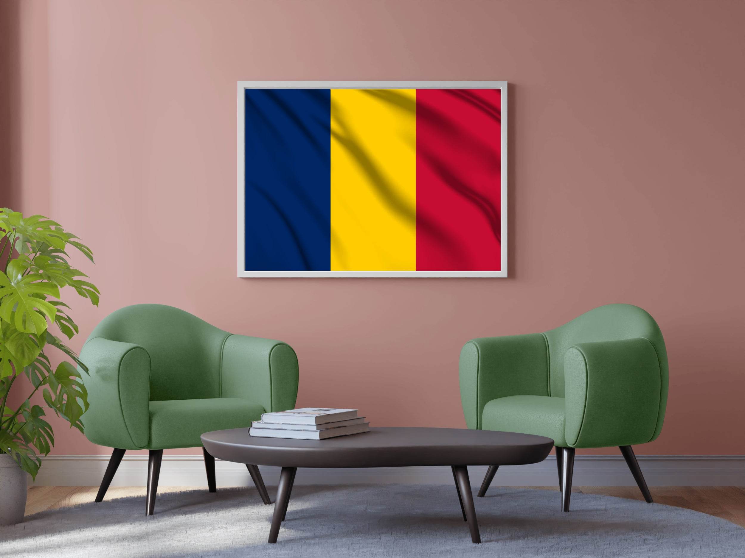 Romania National Flag Wall Art - beink online art store