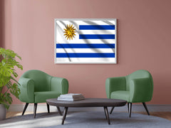 Uruguay National Flag Wall Art - beink online art store