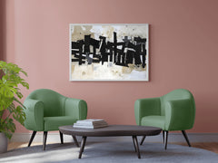 Black and White Chaos Modern  Wall Art