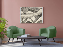 Intertwined Charcoal Lines Wall Art - beink online art store