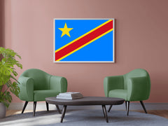 Democratic Republic of the Congo National Flag Wall Art