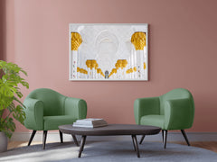 A Symphony of Gold & White Wall Art