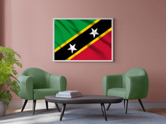 Saint Kitts and Nevis National Flag Wall Art