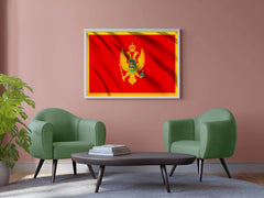Montenegro National Flag Wall Art - beink online art store