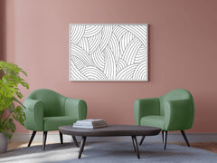 Seamless Black and White Pattern Abstract Wall Art