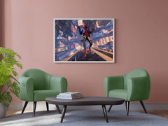 Spider Man Miles Morales  Falling Gaming Wall Art