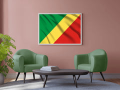 Republic of the Congo National Flag Wall Art - beink online art store