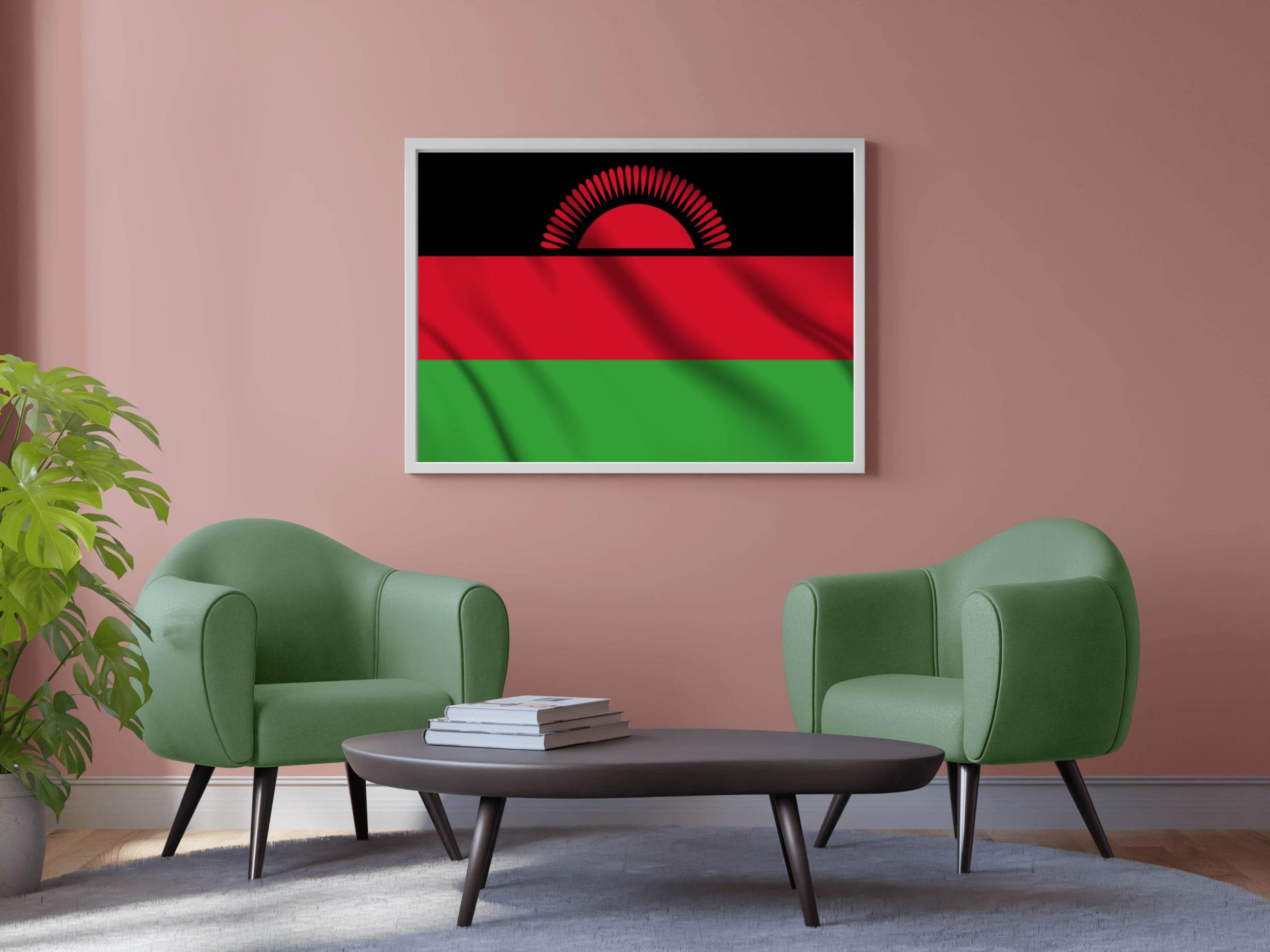 Malawi National Flag Wall Art - beink online art store