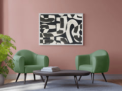 Black and White Rhythm Modern Wall Art