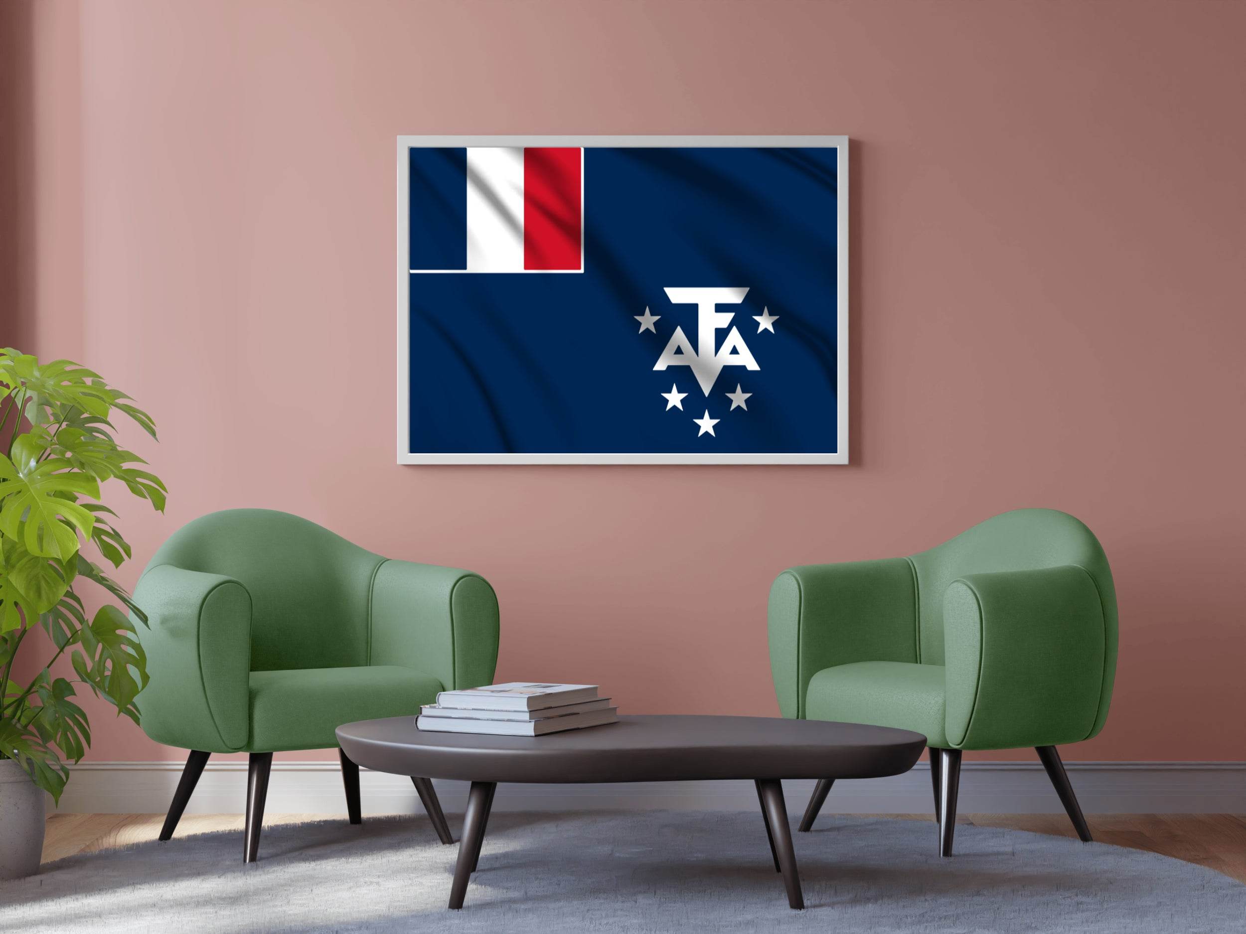 French Southern and Antarctic Lands National Flag Wall Art - beink online art store