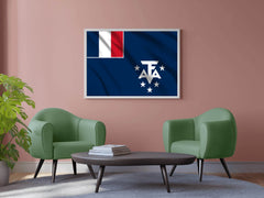 French Southern and Antarctic Lands National Flag Wall Art - beink online art store