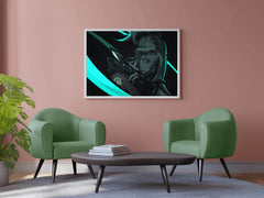 Neon Valorant Anime Gaming Wall Art - beink online art store