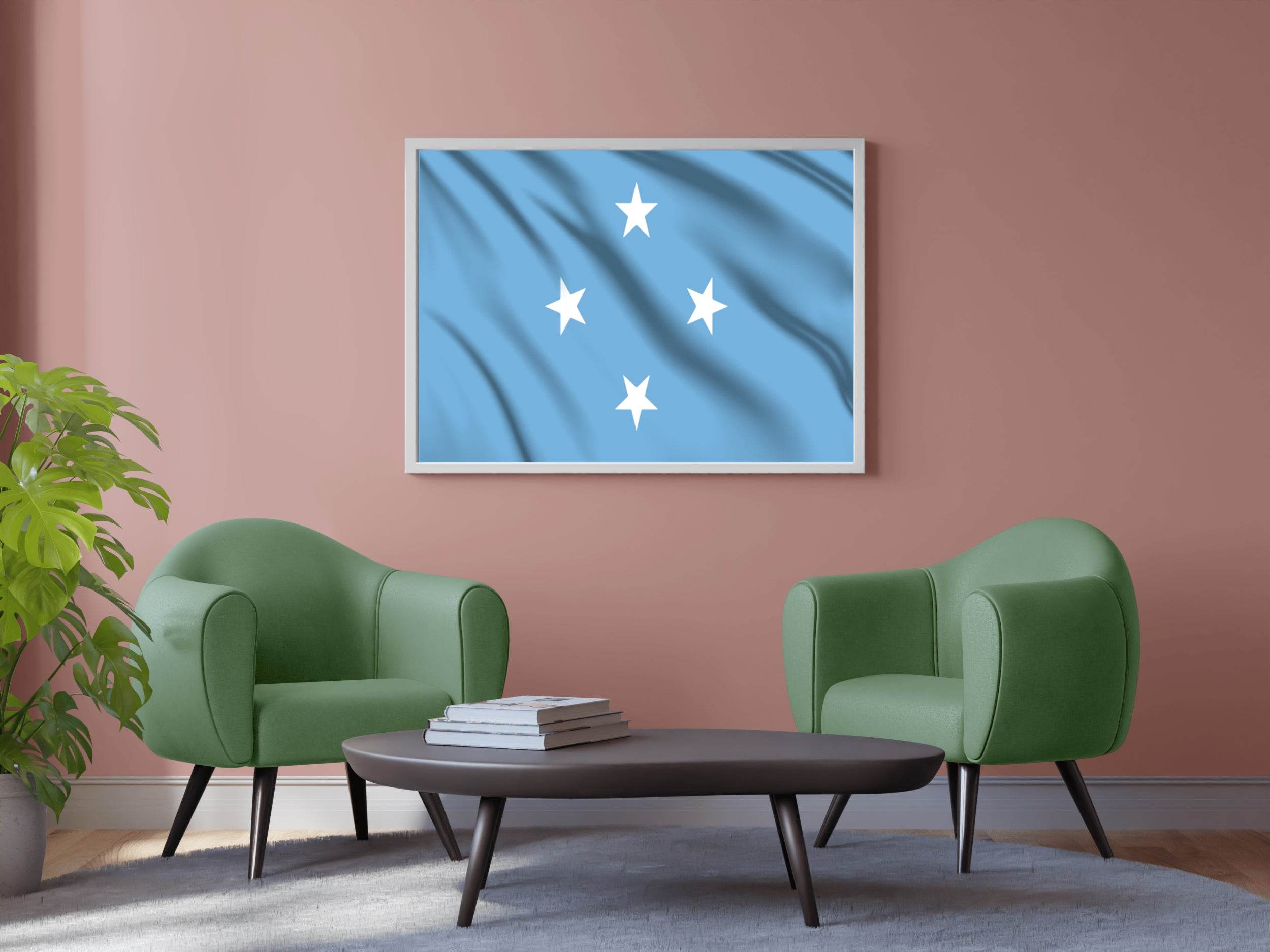 Federated States of Micronesia National Flag Wall Art - beink online art store