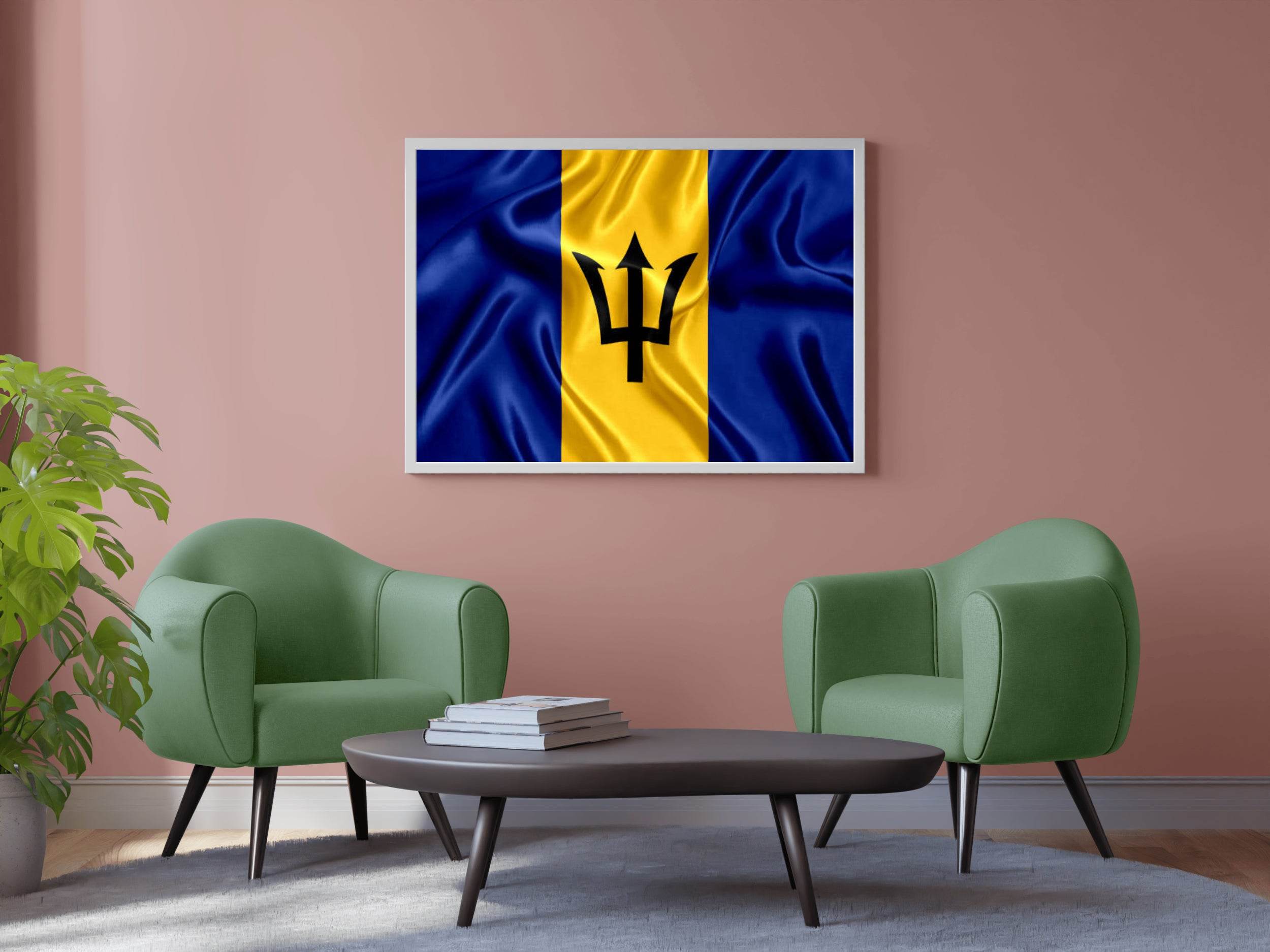 Barbados National Flag Wall Art - beink online art store