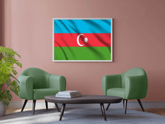 Azerbaijan National Flag Wall Art - beink online art store