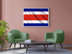 Costa Rica National Flag Wall Art - beink online art store