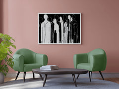 Shadowed Figures Modern Wall Art